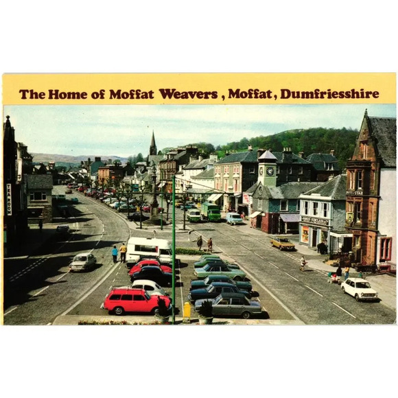 The Home of Moffat Weavers, Moffat, Dumfriesshire Scotland Postcard - Picture 1 of 2